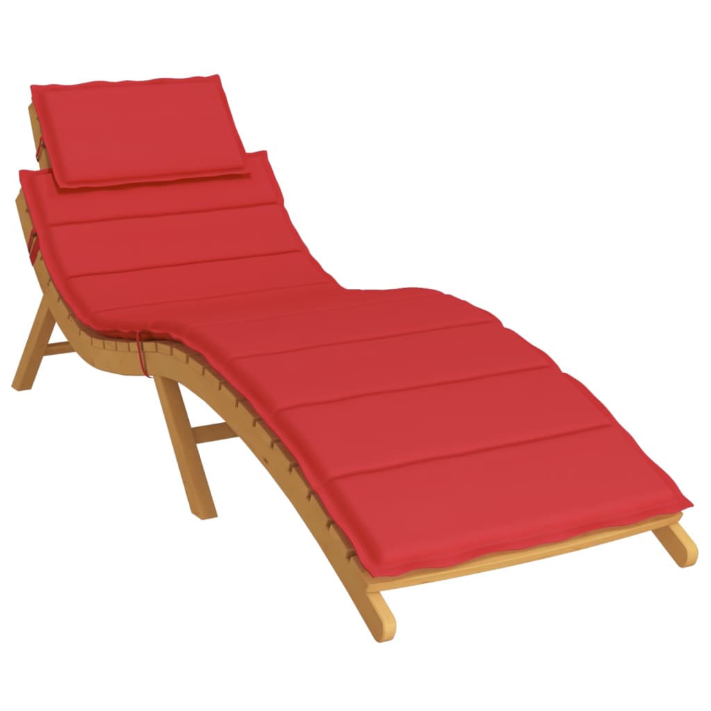 Coussin de chaise longue rouge 186x58x3 cm tissu oxford