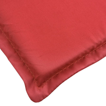 Coussin de chaise longue rouge 186x58x3 cm tissu oxford