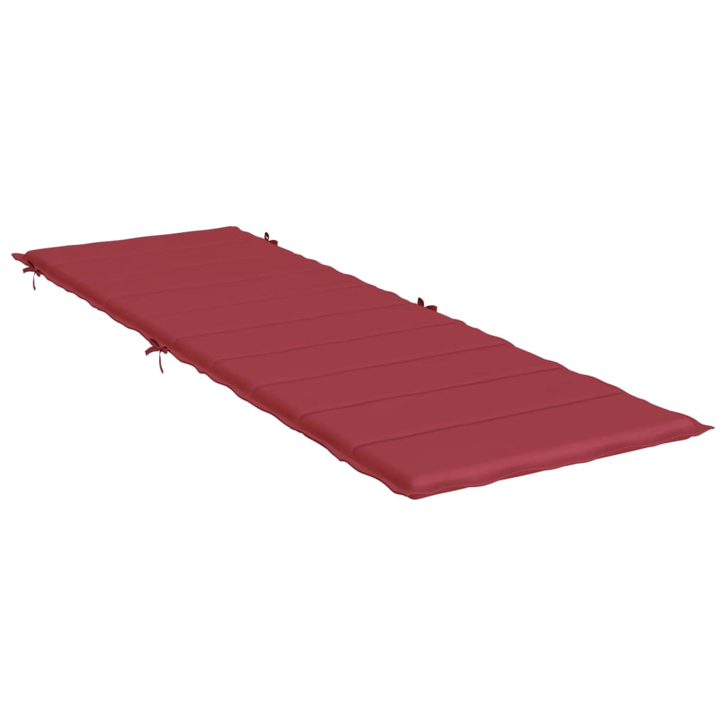 Coussin de chaise longue rouge bordeaux 186x58x3cm tissu oxford