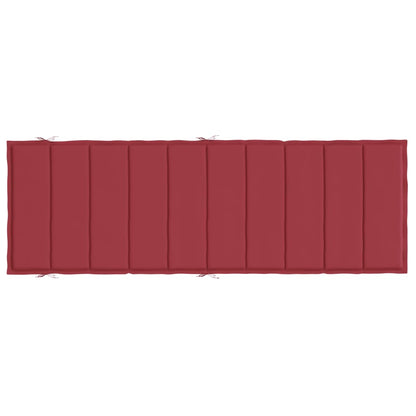 Coussin de chaise longue rouge bordeaux 186x58x3cm tissu oxford