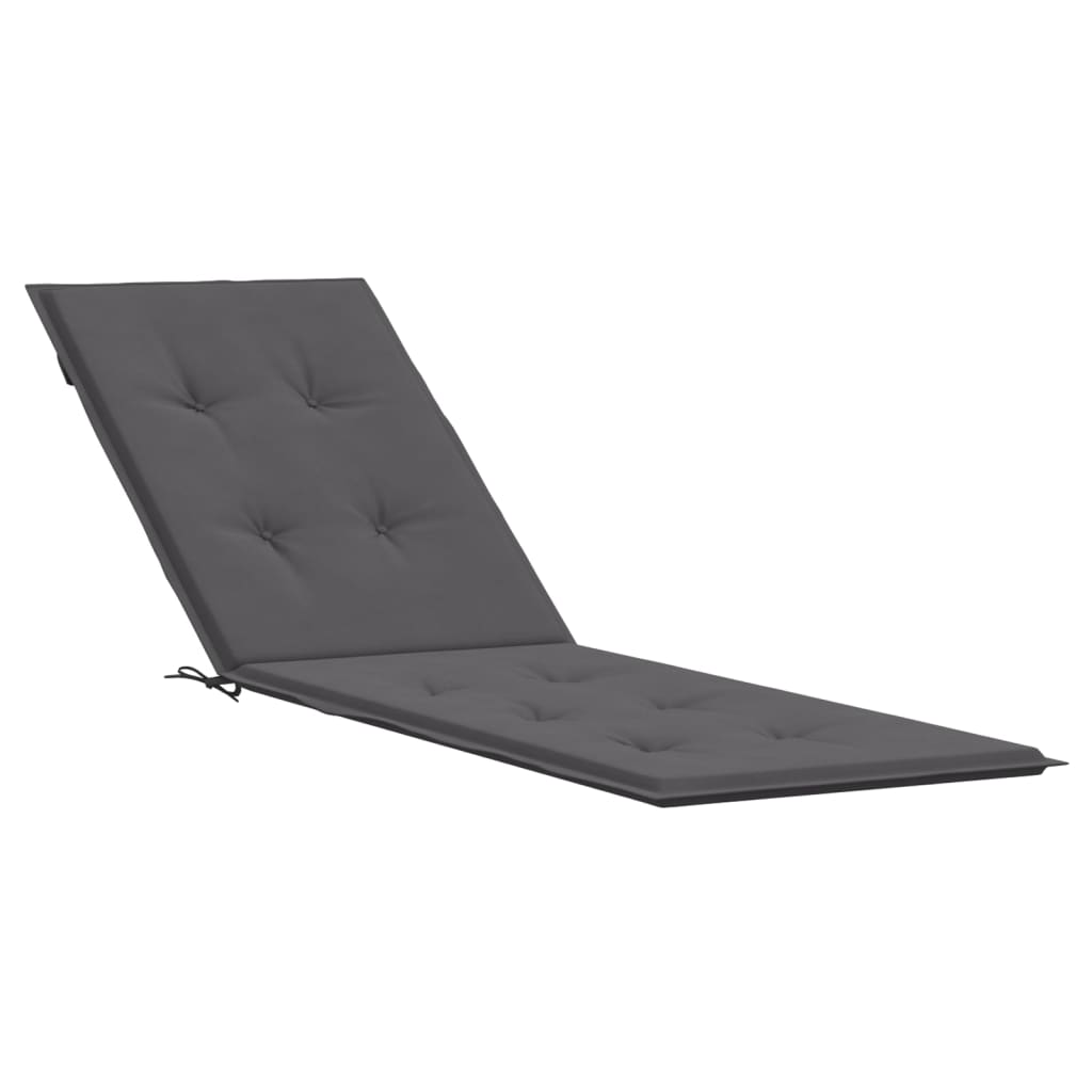 Coussin de chaise de terrasse anthracite (75+105)x50x4 cm