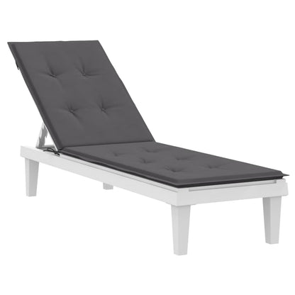 Coussin de chaise de terrasse anthracite (75+105)x50x4 cm