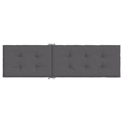 Coussin de chaise de terrasse anthracite (75+105)x50x4 cm