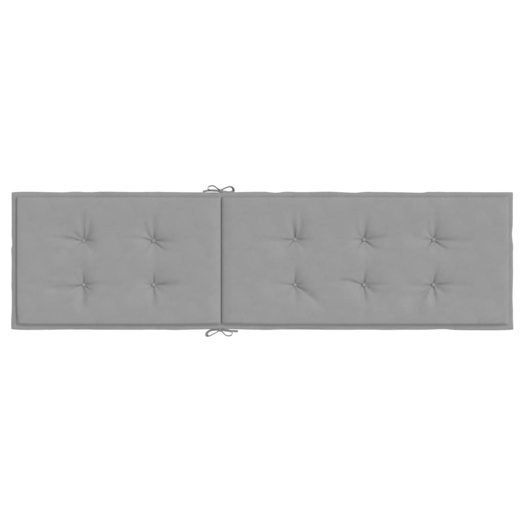 Coussin de chaise de terrasse gris (75+105)x50x4 cm