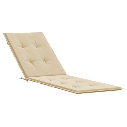 Coussin de chaise de terrasse beige (75+105)x50x4 cm