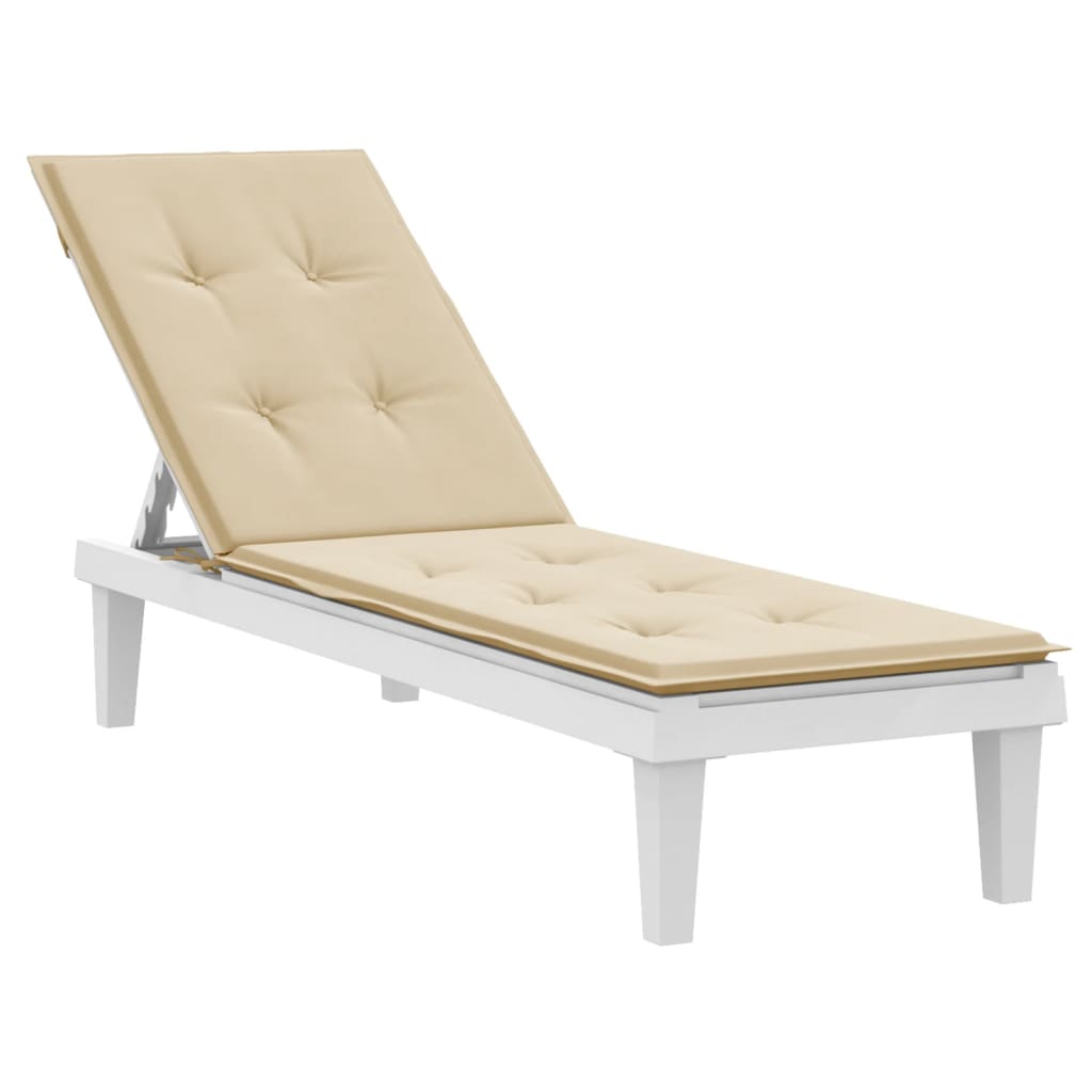 Coussin de chaise de terrasse beige (75+105)x50x4 cm