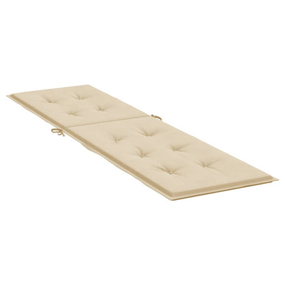 Coussin de chaise de terrasse beige (75+105)x50x4 cm