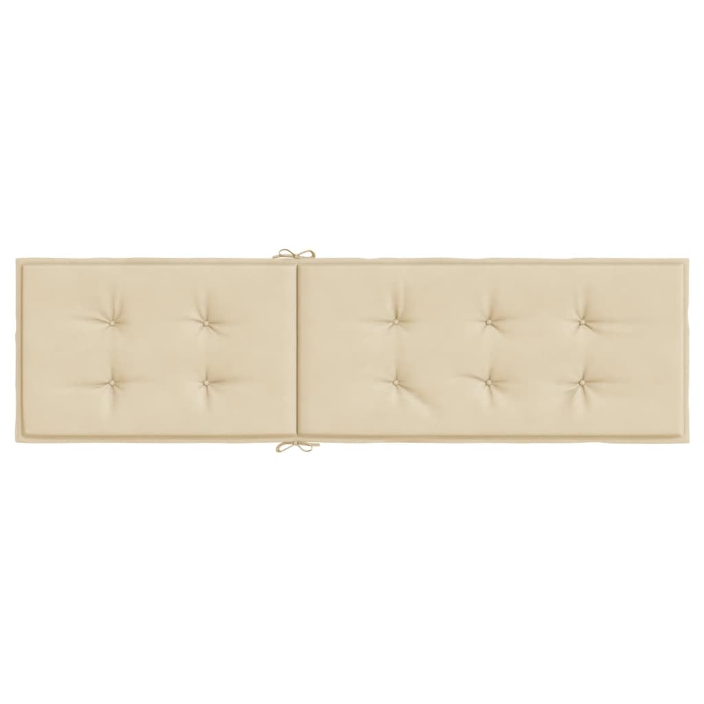 Coussin de chaise de terrasse beige (75+105)x50x4 cm