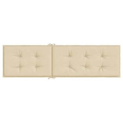 Coussin de chaise de terrasse beige (75+105)x50x4 cm