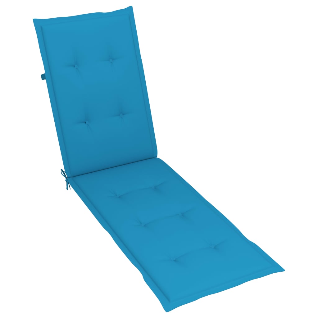 Coussin de chaise de terrasse bleu (75+105)x50x4 cm