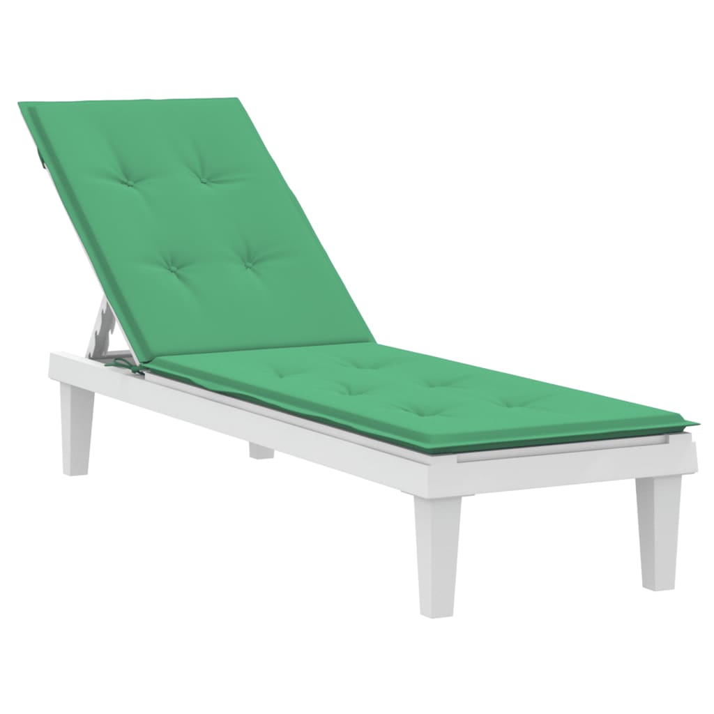 Coussin de chaise de terrasse vert (75+105)x50x4 cm