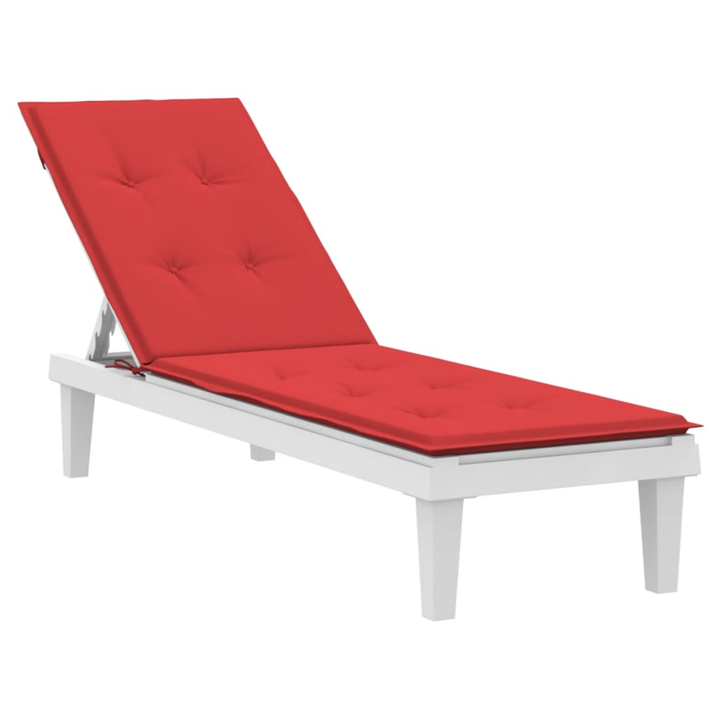 Coussin de chaise de terrasse rouge (75+105)x50x4 cm