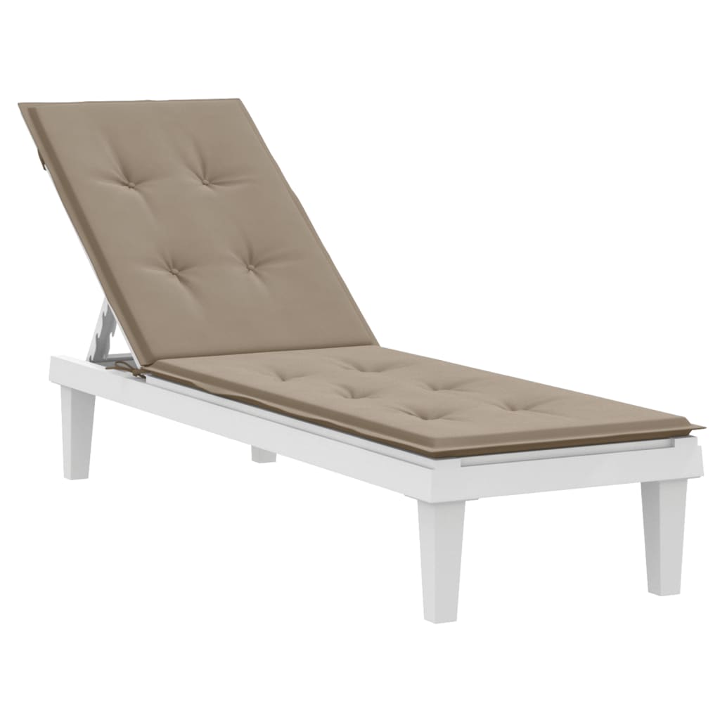 Coussin de chaise de terrasse taupe (75+105)x50x4 cm