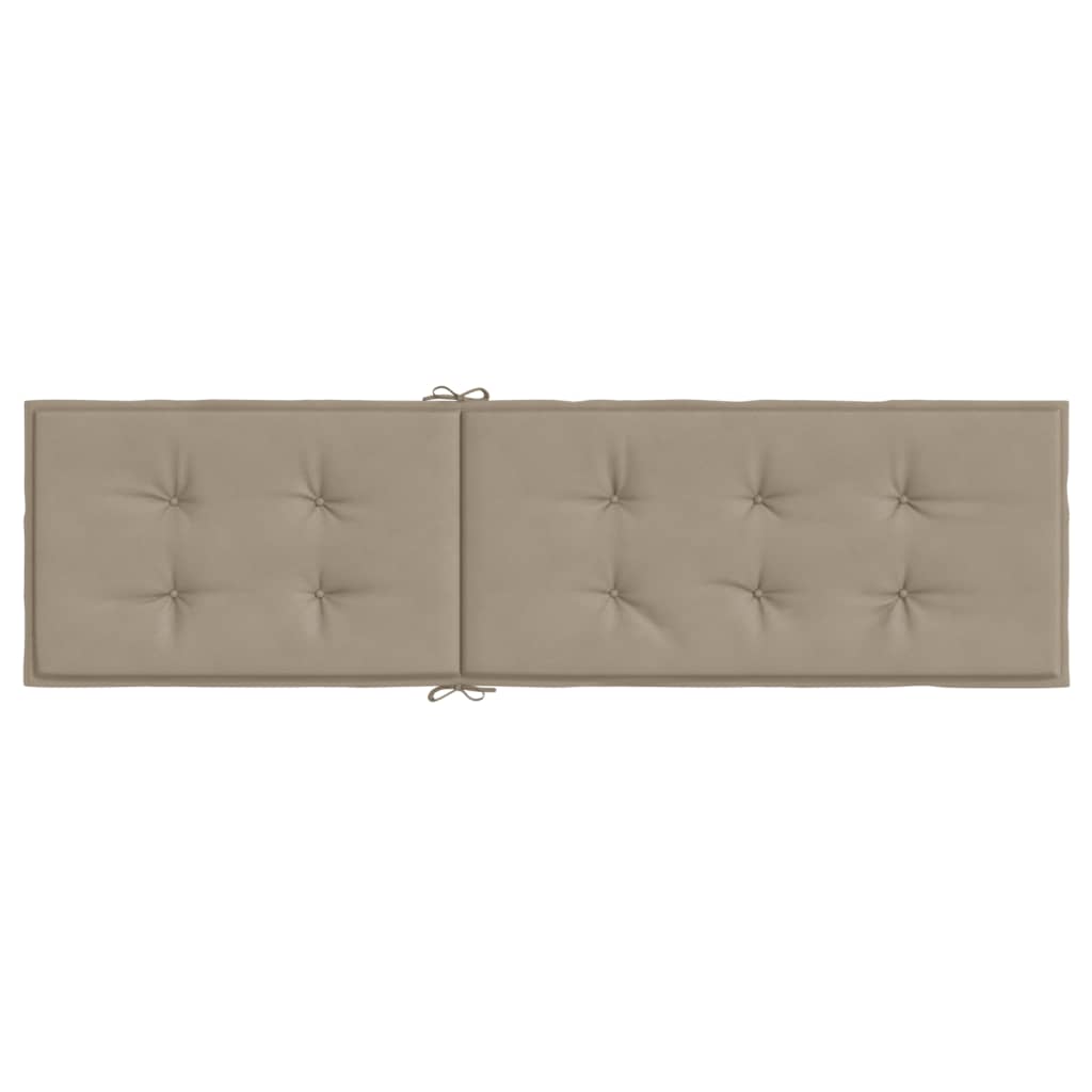 Coussin de chaise de terrasse taupe (75+105)x50x4 cm