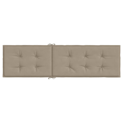 Coussin de chaise de terrasse taupe (75+105)x50x4 cm