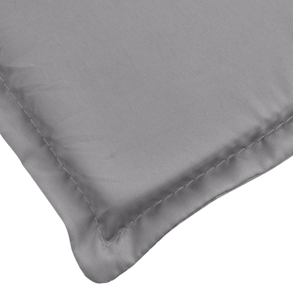 Coussin de chaise longue gris 200x50x3cm tissu oxford