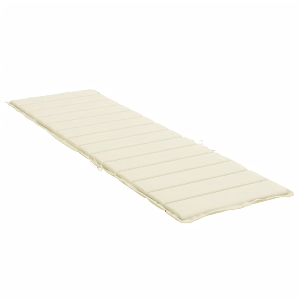 Coussin de chaise longue crème 200x50x3 cm tissu oxford