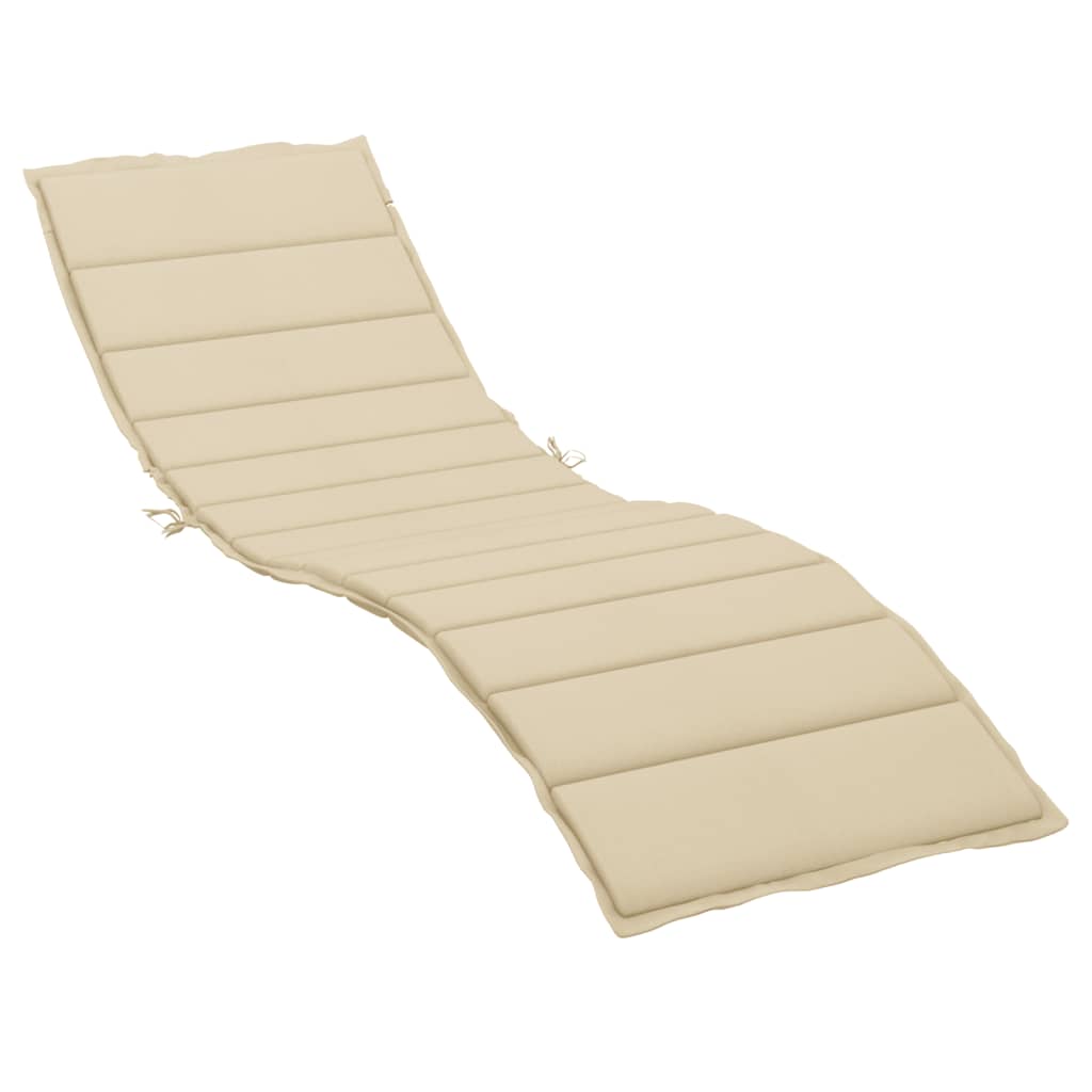 Coussin de chaise longue beige 200x50x3 cm tissu oxford