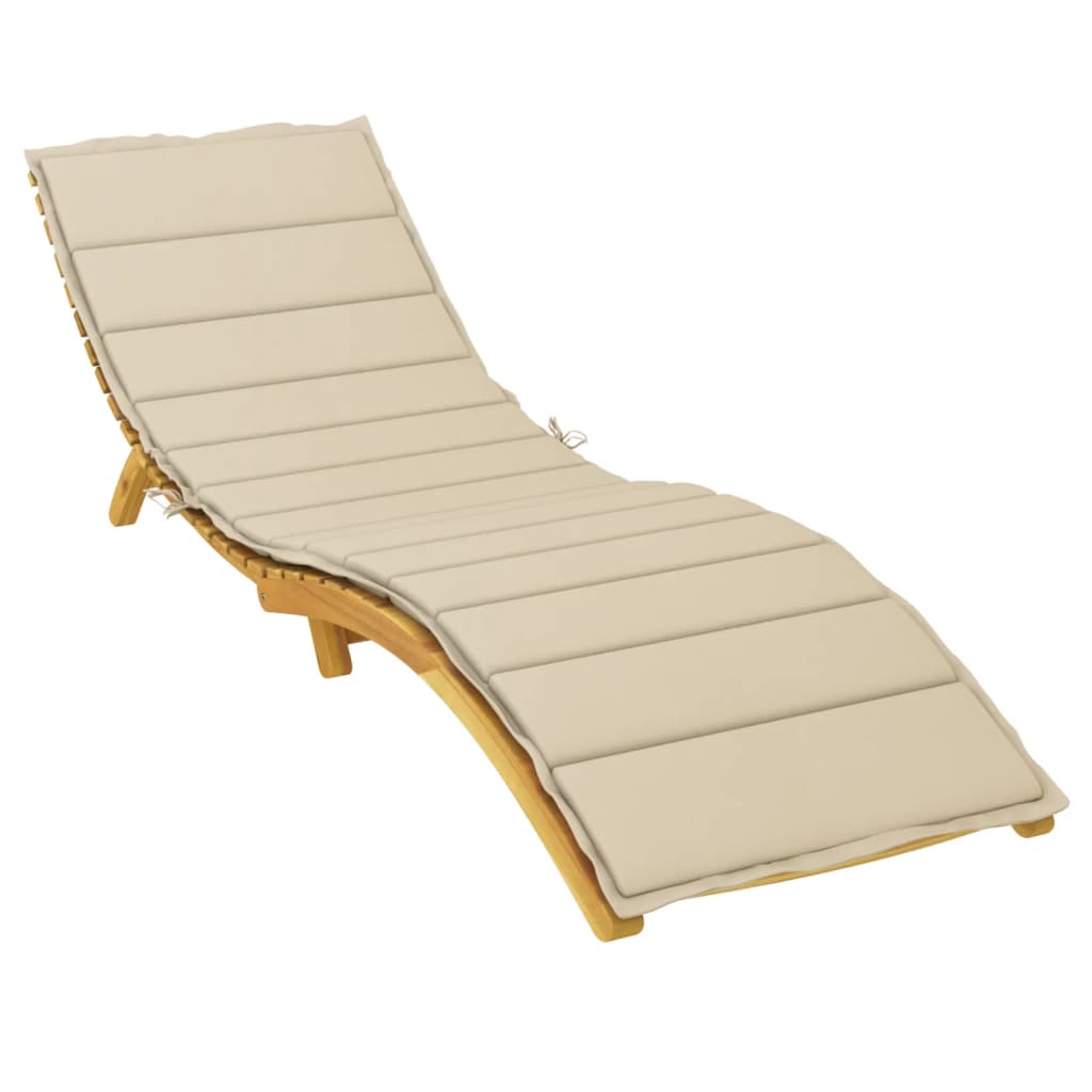 Coussin de chaise longue beige 200x50x3 cm tissu oxford