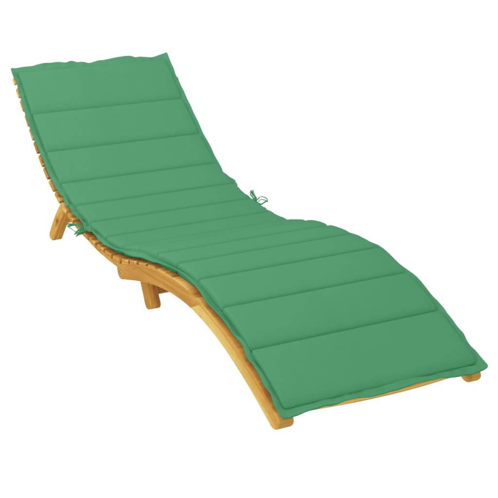 Coussin de chaise longue vert 200x50x3 cm tissu oxford