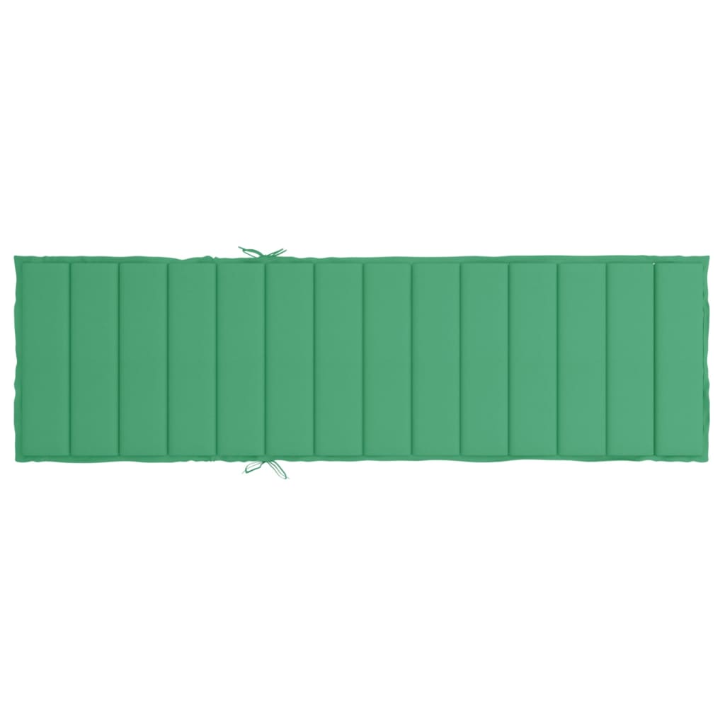 Coussin de chaise longue vert 200x50x3 cm tissu oxford