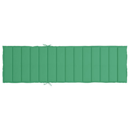 Coussin de chaise longue vert 200x50x3 cm tissu oxford