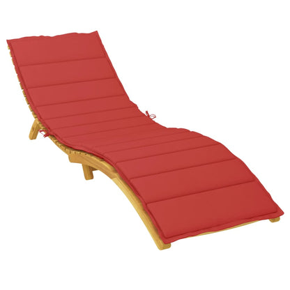 Coussin de chaise longue rouge 200x50x3 cm tissu oxford