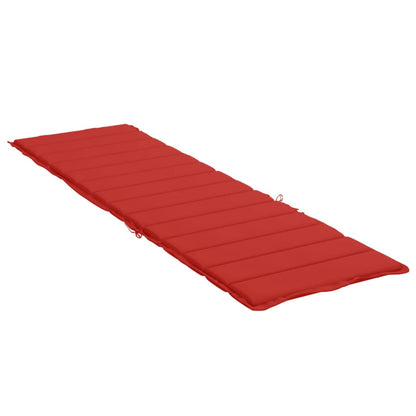 Coussin de chaise longue rouge 200x50x3 cm tissu oxford