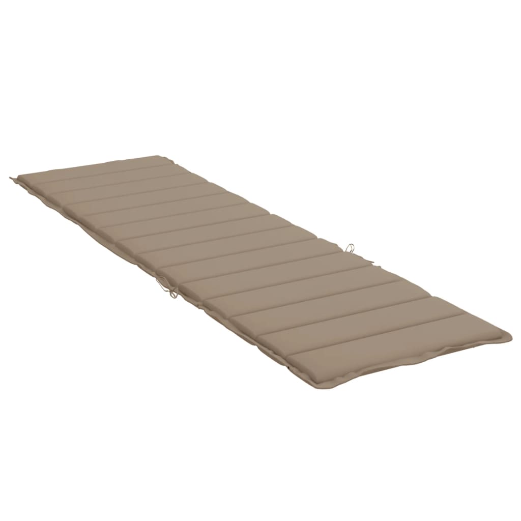 Coussin de chaise longue taupe 200x50x3 cm tissu oxford