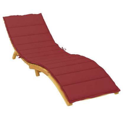 Coussin de chaise longue rouge bordeaux 200x50x3cm tissu oxford