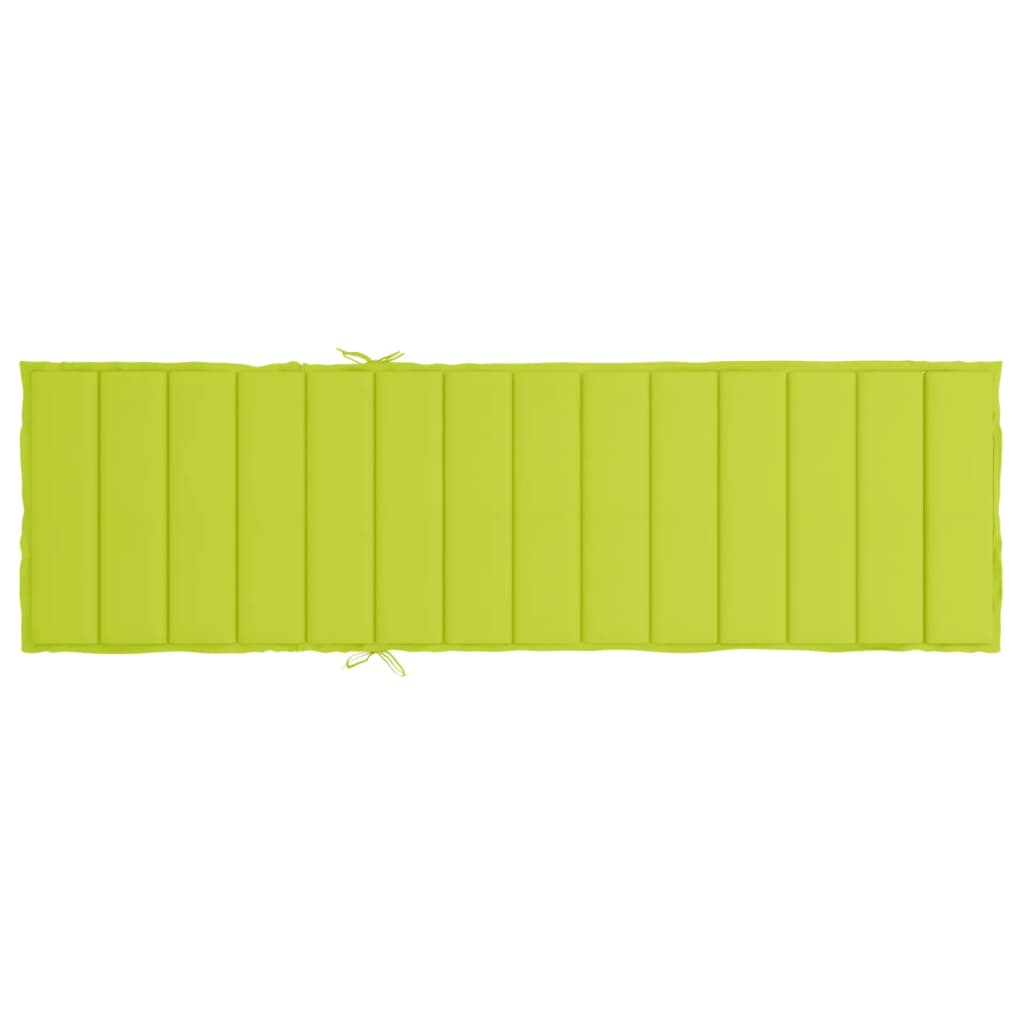 Coussin de chaise longue vert vif 200x50x3 cm tissu oxford