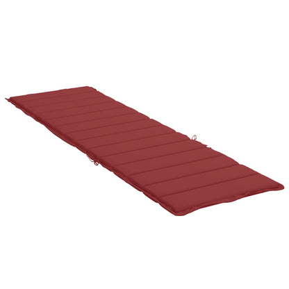 Coussin de chaise longue rouge bordeaux 200x60x3cm tissu oxford