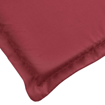 Coussin de chaise longue rouge bordeaux 200x60x3cm tissu oxford