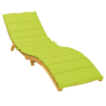 Coussin de chaise longue vert vif 200x60x3 cm tissu oxford