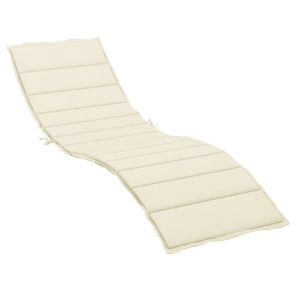 Coussin de chaise longue crème 200x70x3 cm tissu oxford