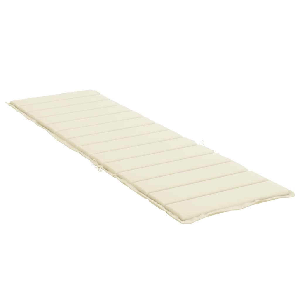 Coussin de chaise longue crème 200x70x3 cm tissu oxford