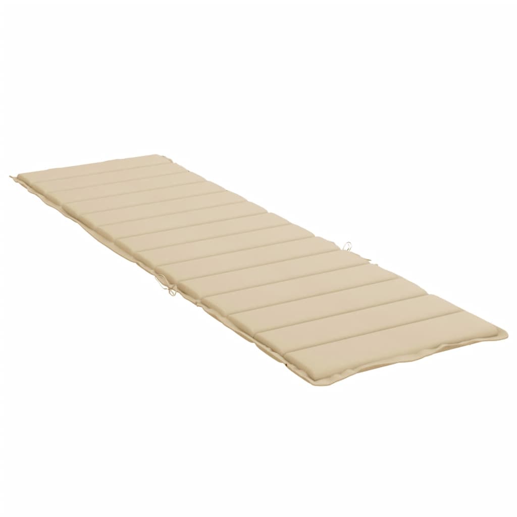 Coussin de chaise longue beige 200x70x3 cm tissu oxford