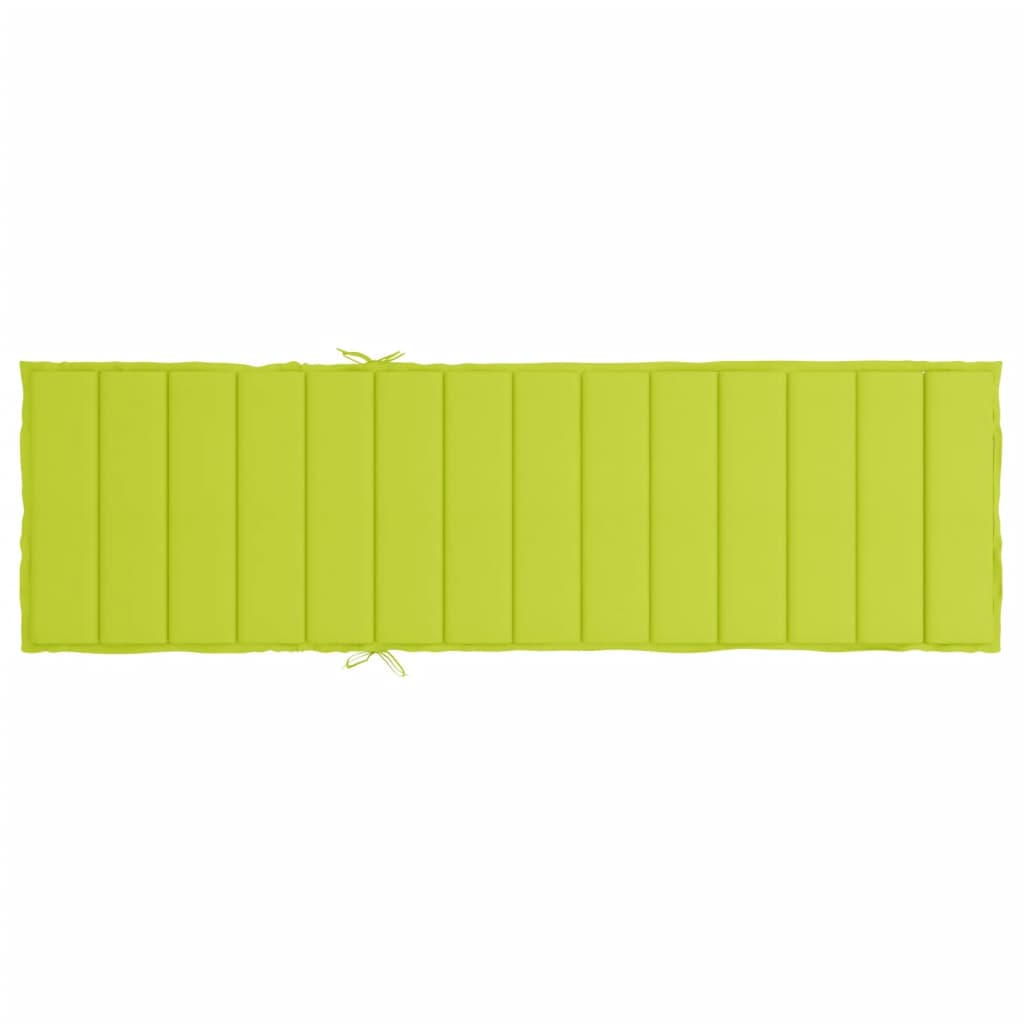 Coussin de chaise longue vert vif 200x70x3 cm tissu oxford