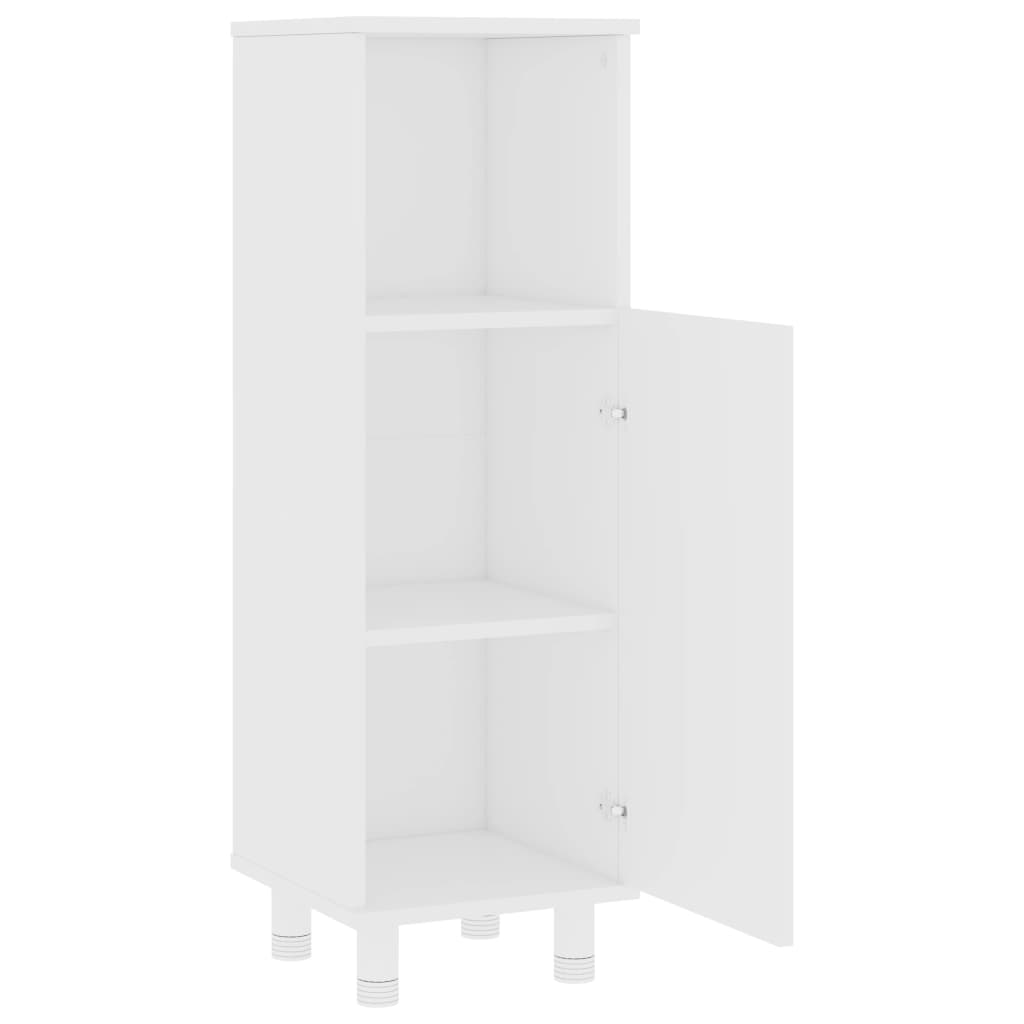 Ensemble de meubles de salle de bain 4pcs Blanc Bois ingénierie