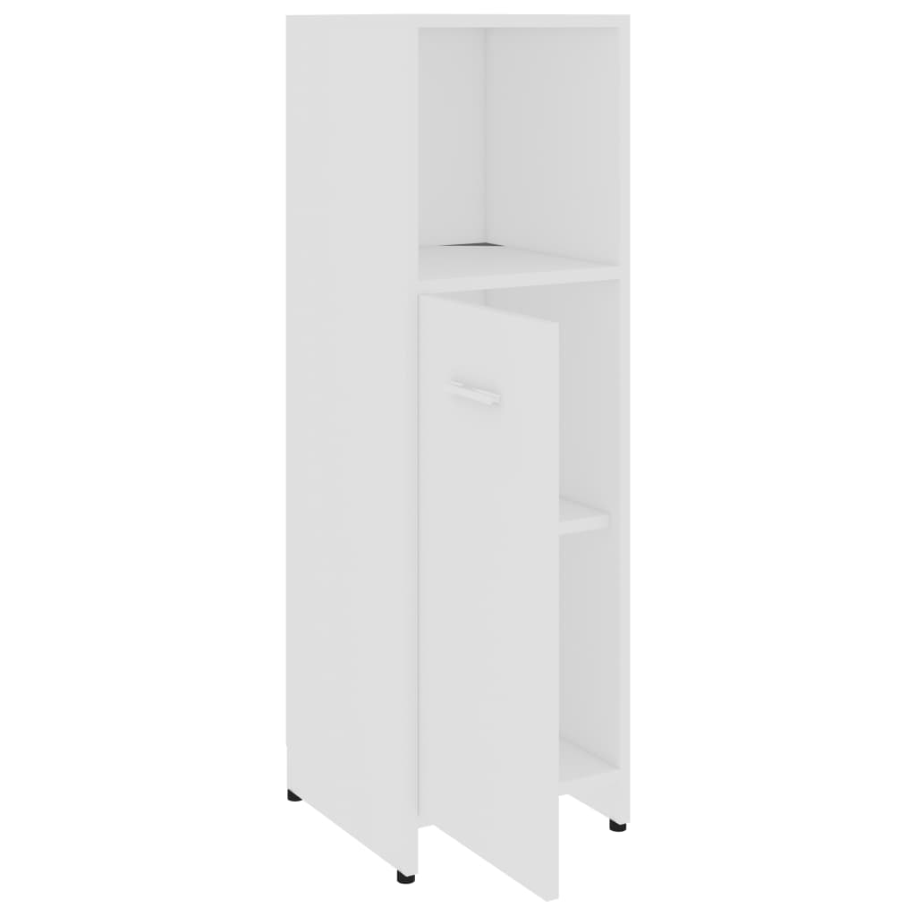 Ensemble de meubles de salle de bain 3pcs Blanc Bois ingénierie