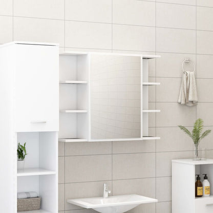 Ensemble de meubles de salle de bain 3pcs Blanc Bois ingénierie