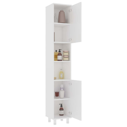 Ensemble de meubles de salle de bain 3pcs Blanc Bois ingénierie