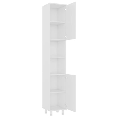 Ensemble de meubles de salle de bain 3pcs Blanc Bois ingénierie