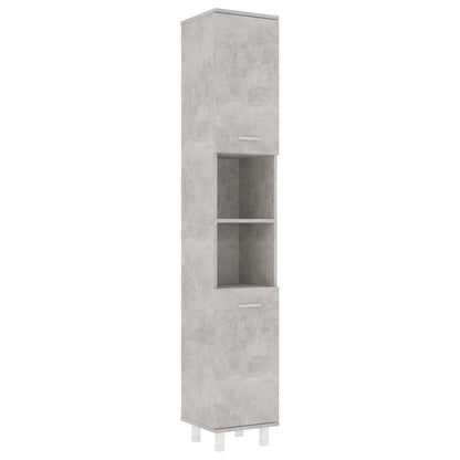 Ensemble de meubles de bain 3 pcs Gris béton Aggloméré