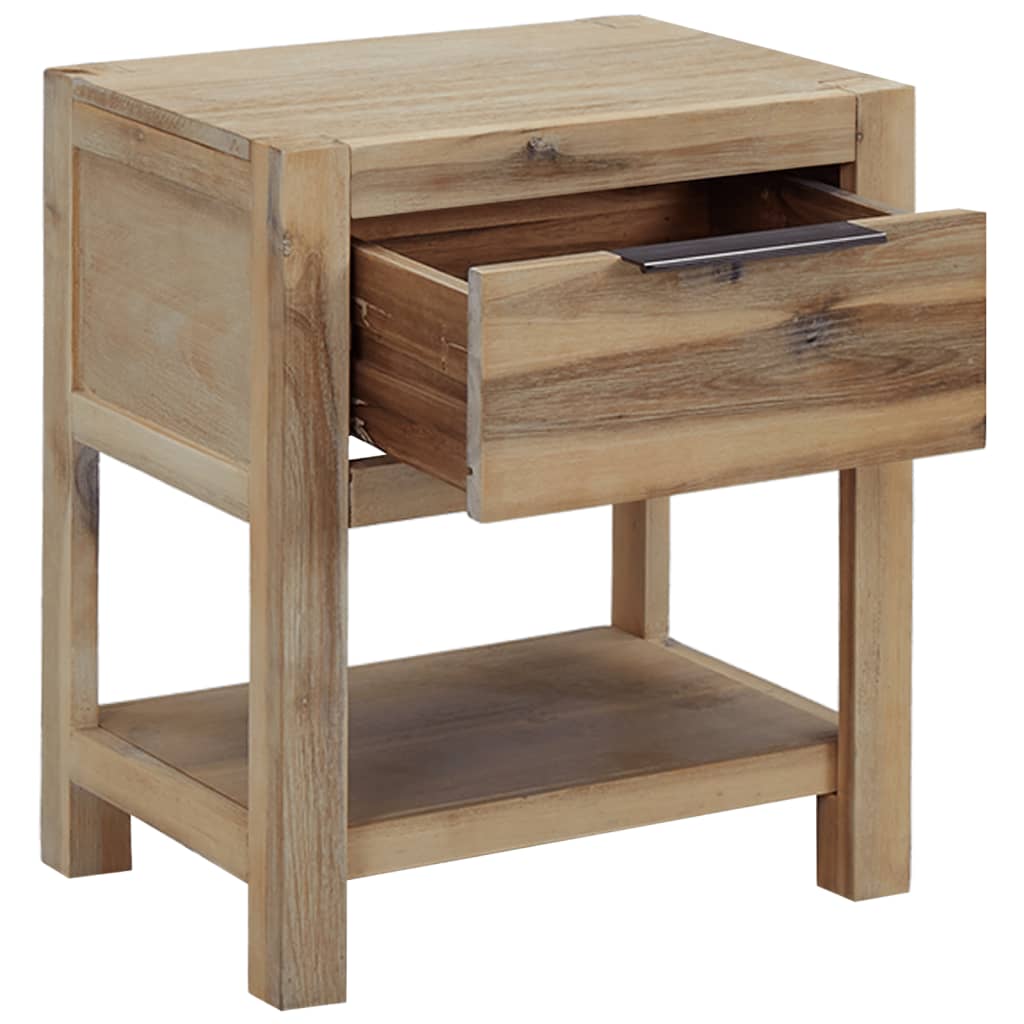 Tables de chevet avec tiroirs 2 pcs 40x30x48 cm Acacia solide