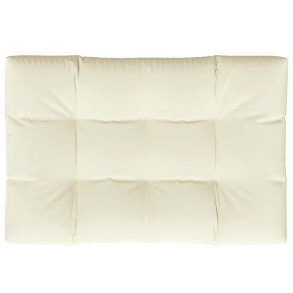 Coussin de palette crème 120x80x12 cm tissu