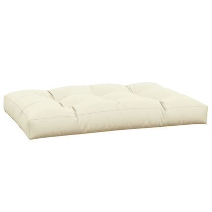 Coussin de palette crème 120x80x12 cm tissu