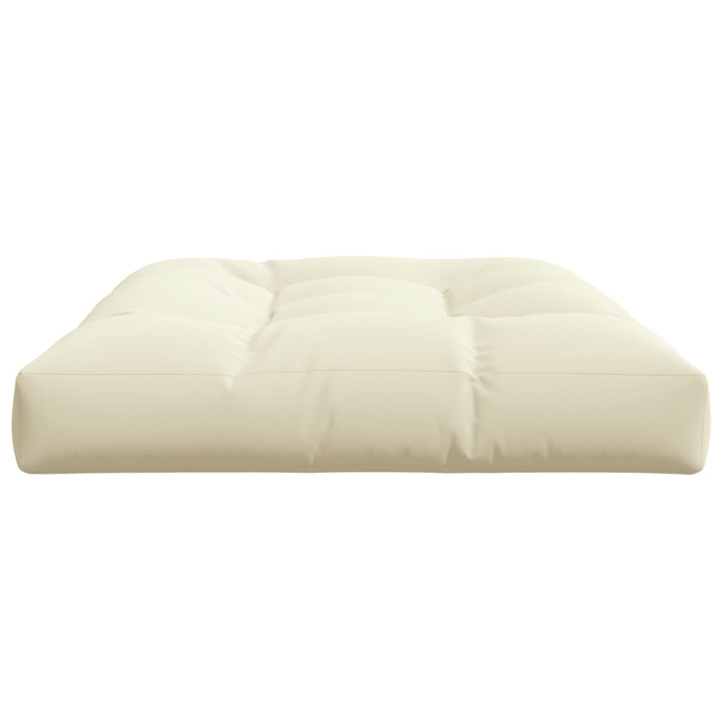 Coussin de palette crème 120x80x12 cm tissu