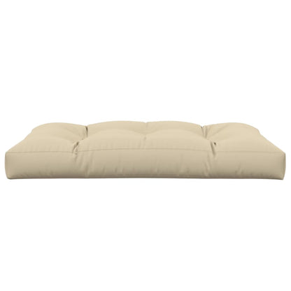 Coussin de palette beige 120x80x12 cm tissu