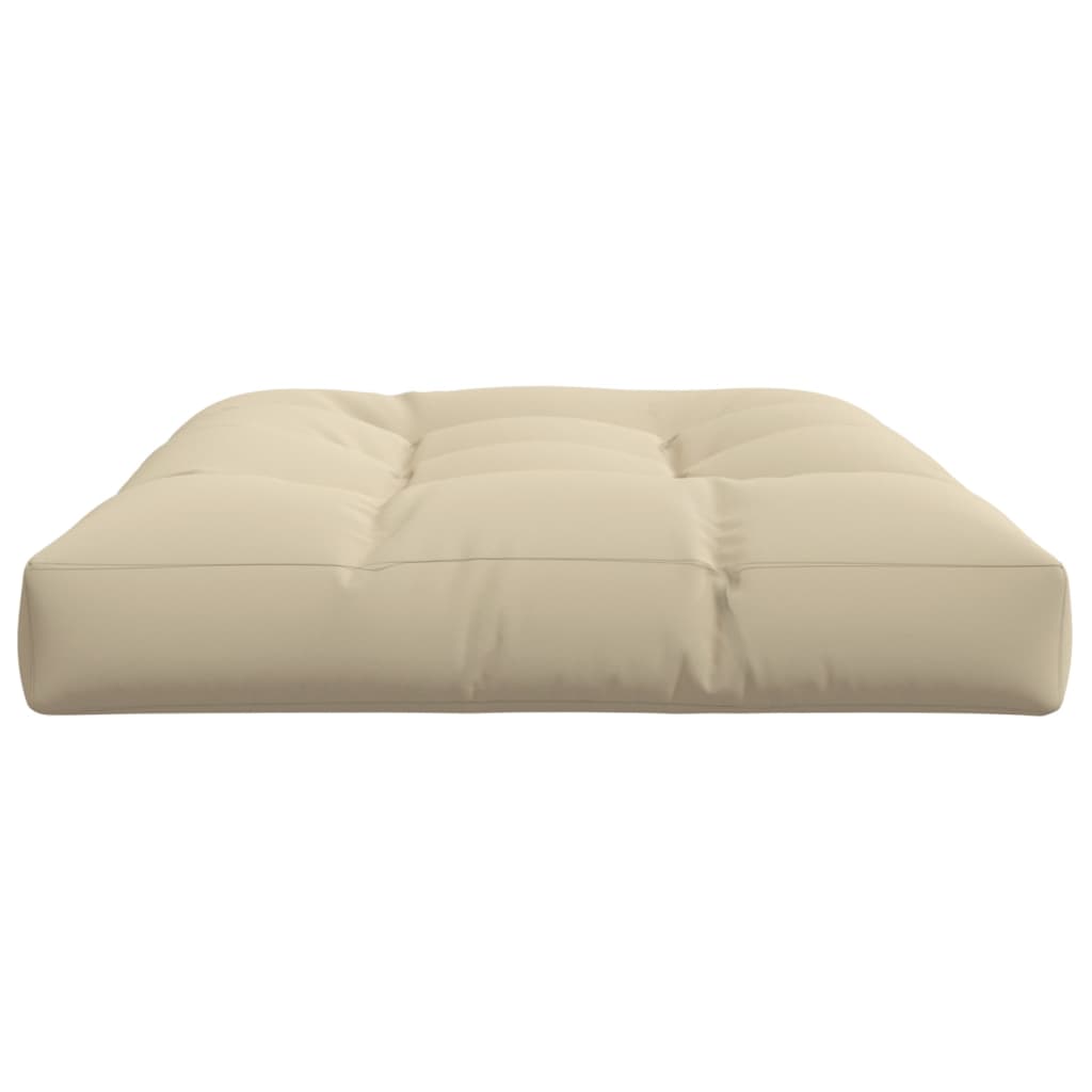 Coussin de palette beige 120x80x12 cm tissu